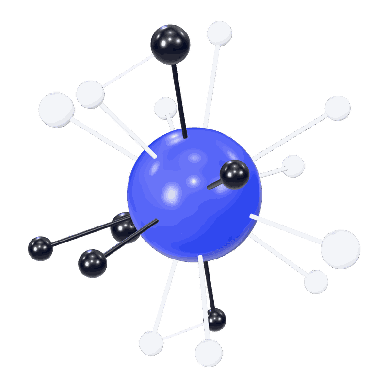 3D illustration of a neural network