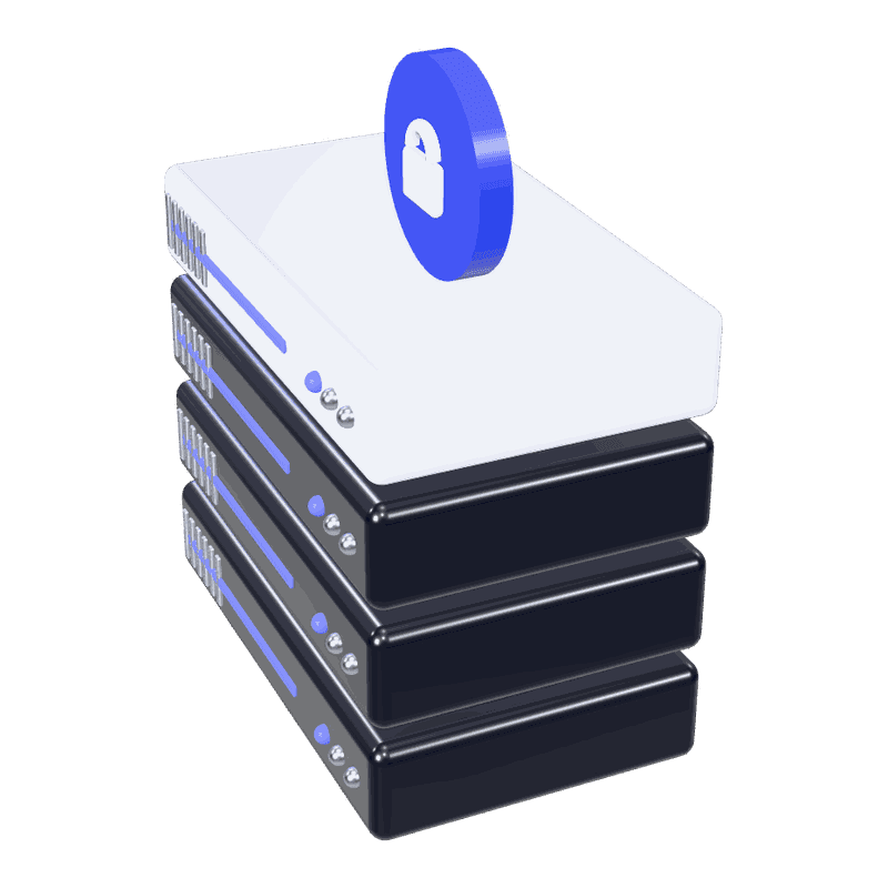 3D illustration of a private AI server